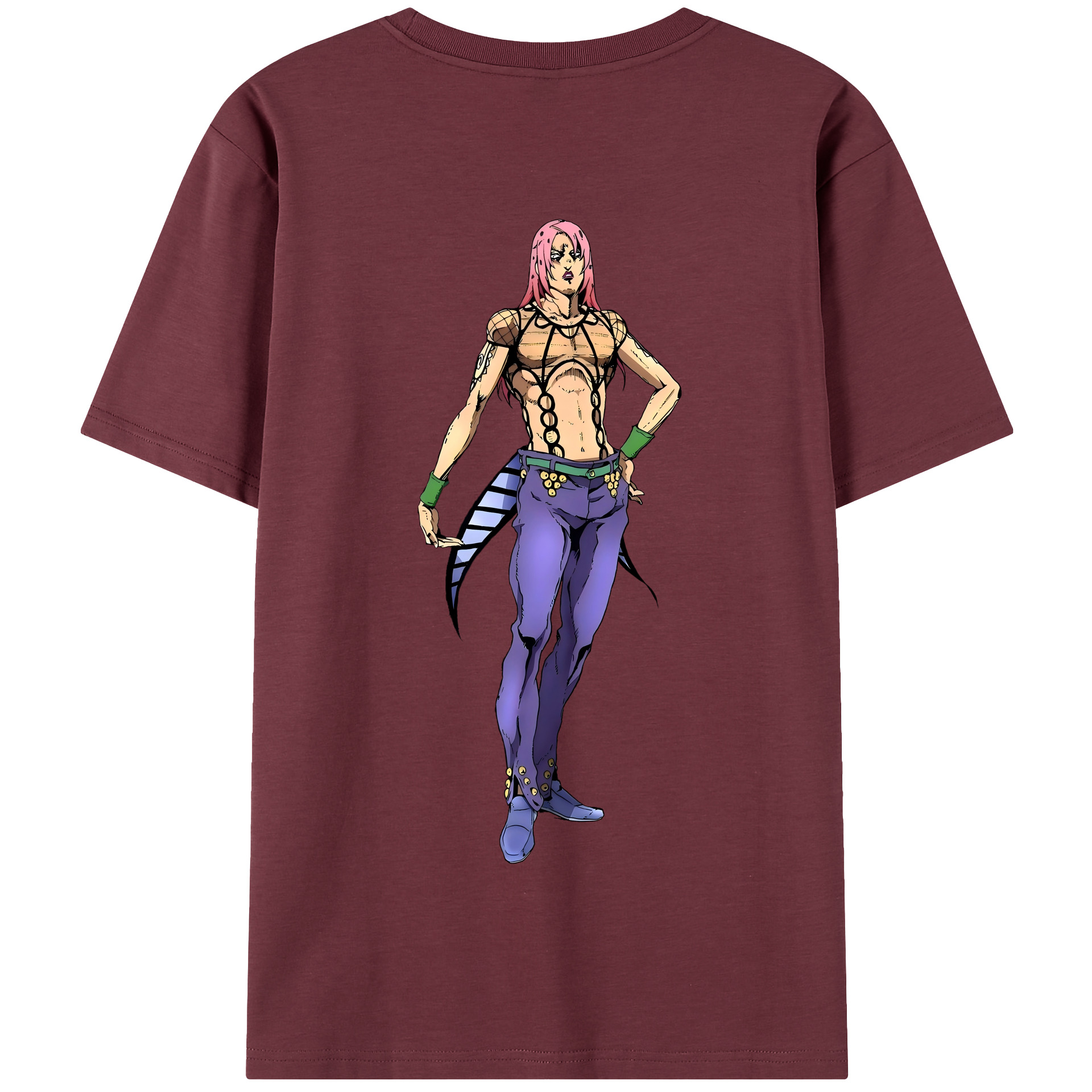 （画像用） ジョジョの奇妙な冒険 ビネガー?ドッピオ JoJo's Bizarre Adventure Vinegar Doppio 綿100％半袖Tシャツ（背面プリント）